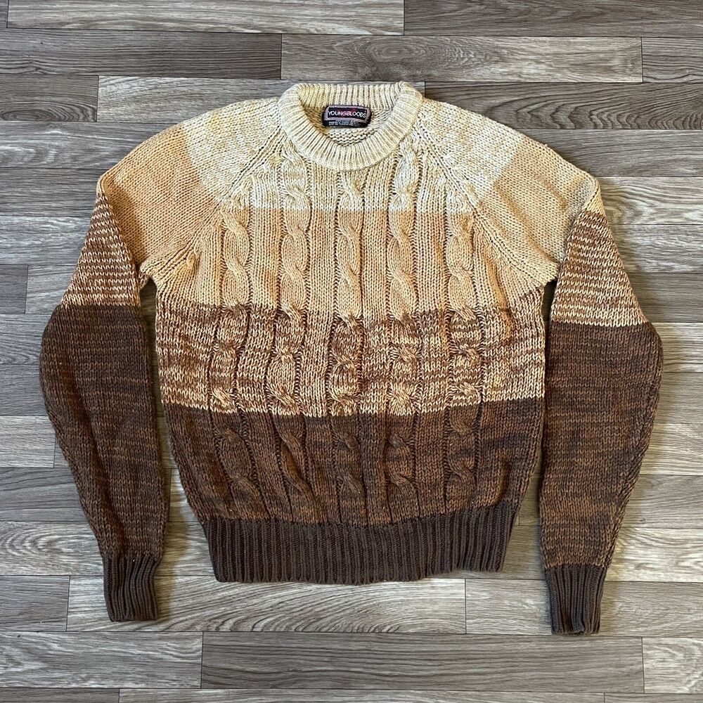 Vintage Youngbloods Acrylic Knit Sweater Women’s XL Western Cowboy Aztec Cable